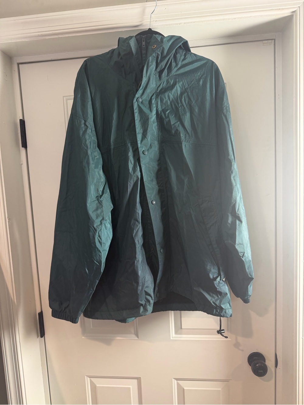 Cabela's Men's Teal Green Hooded Windbreaker Jacket